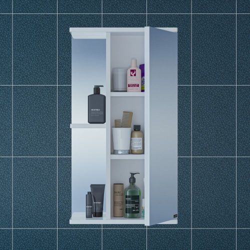 Зеркало-шкаф СанТа Ника 101081 40х70 подвесной цвет белый - фото 2