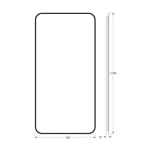 Зеркало с подсветкой Defesto AURA DF 2968 60х120 подвесное - фото 2