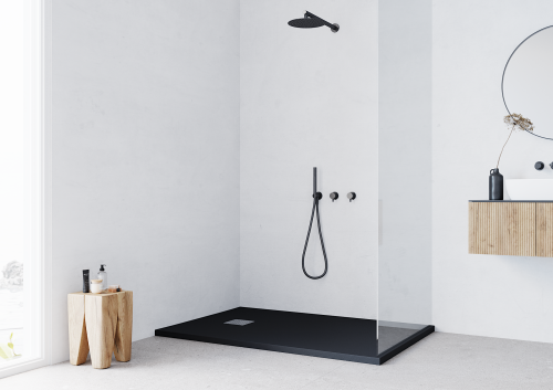 Душевой поддон из искусственного камня Taliente PTA-ST-120Bstone 120х80 черный без каркаса - фото 3