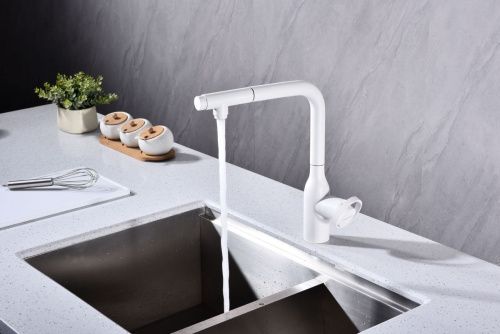 Смеситель для кухни Paulmark URBAN Ur213104-WH на мойку белый - фото 4