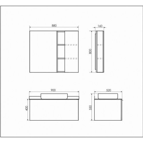 Тумба с раковиной Comforty Милан 00-00014426CF 90х50 подвесная цвет белый - фото 2