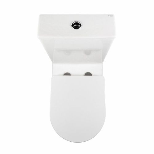 Унитаз напольный с бачком Bond Oval F02-00 белый с сиденьем безободковый душевой смыв - фото 5