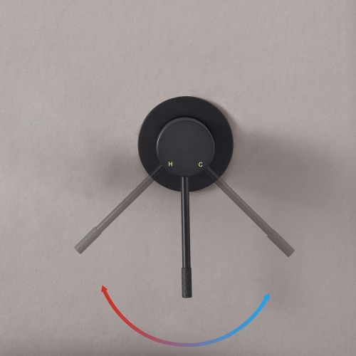 Смеситель для раковины Vincea Desire VBFW-1D1MB встраиваемый в стену черный - фото 4