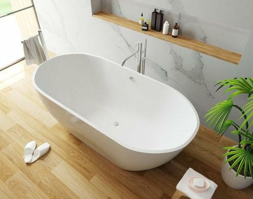 Ванна из литьевго мрамора Эстет Майами ФР-00009623 160х75 отдельностоящая овальная - фото 5
