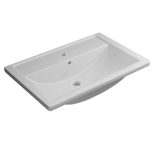 Раковина из искусственного камня Uperwood Foster 291020341 70х50 полувстраиваемая цвет белый - фото 5