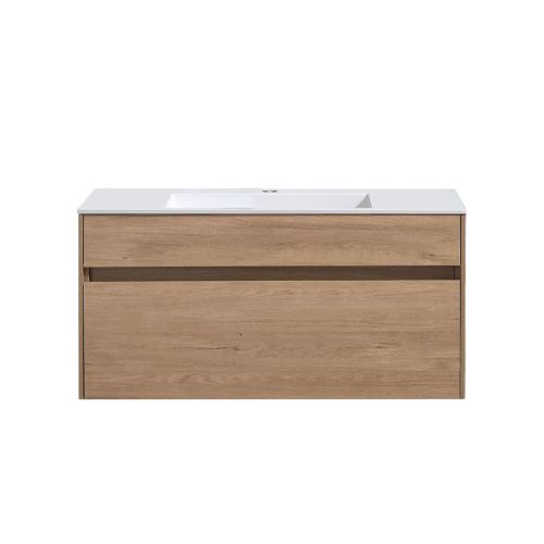 Тумба под раковину Vincea Chiara VMC-2C100NO 100х40 подвесная цвет коричневый - фото 4