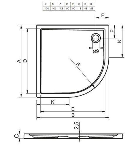 Ванна акриловая Riho Still B103009005 180х80 пристенная прямоугольная - фото 2