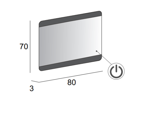 Зеркало с подсветкой Cezares 45007 80х70 подвесное - фото 5