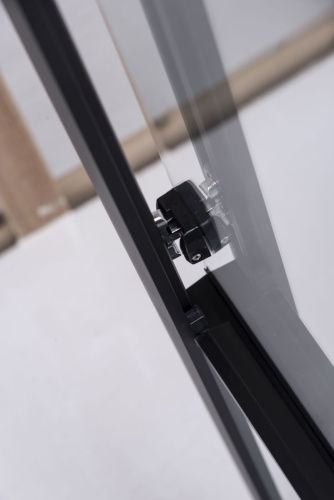 Душевой уголок Niagara Nova 68120812BLACK 120х80 стекло прозрачное профиль черный без поддона - фото 4