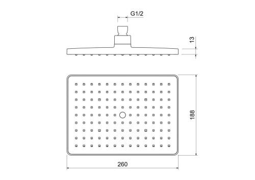 Верхний душ Aquatek AQ2087CR 20х25 хром - фото 4