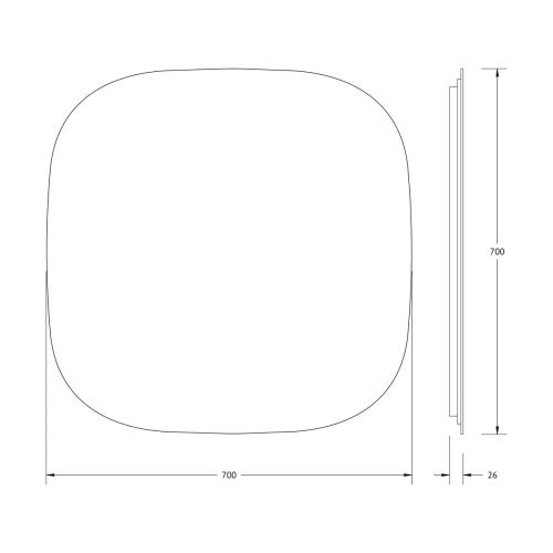 Зеркало с подсветкой Defesto OPTI DF 2860 70х70 подвесное - фото 2