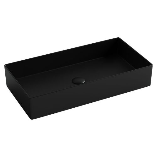 Раковина из сантехнического фарфора Ceramica Nova ELEMENT CN6071MB 70х40 накладная цвет черный без отверстий под смеситель