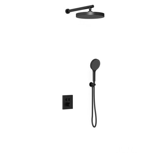 Душевая система Vincea VSFW-3I21T2MB встраиваемая в стену цвет черный с термостатом - фото 2