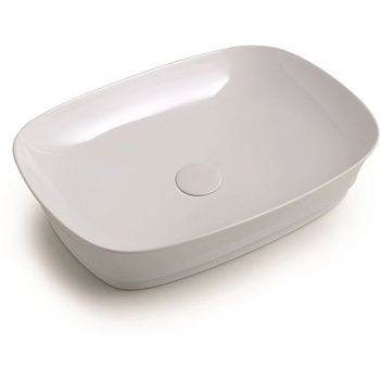 Раковина керамическая White Ceramic Idea W10107FM 60х40 накладная цвет серый