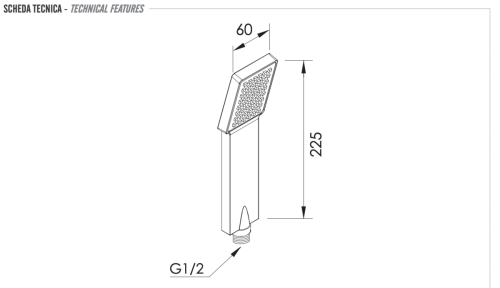 Душевая лейка Remer 317SQX цвет хром - фото 2