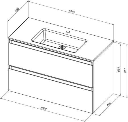Тумба под раковину Allen Brau Eclipse 2.0 1.E1003.PGM 2.0 100х50 подвесная цвет серый