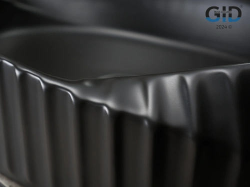 Раковина керамическая Gid Creativo 53358 60х40 накладная цвет черный без отверстий под смеситель - фото 5