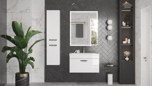 Шкаф-пенал Velvex ESTEA ppEST.160.233 40х150 подвесной цвет белый - фото 5