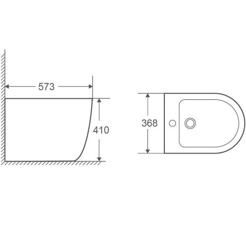 Биде напольное WeltWasser 10000006095 цвет черный - фото 2