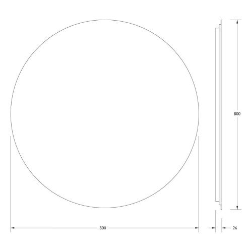 Зеркало с подсветкой Defesto OPTI DF 2845R 80х80 подвесное - фото 2
