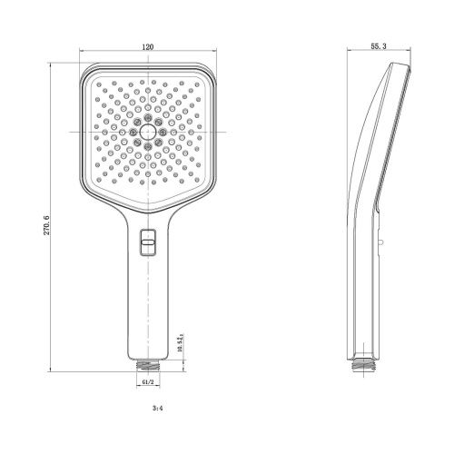 Душевой гарнитур Vincea Inspire VSHN-3I4HMB настенный черный - фото 5