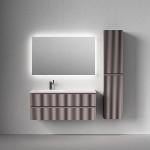 Тумба под раковину Sancos SNOB R SNR120LSM 120х40 подвесная цвет серый - фото 3