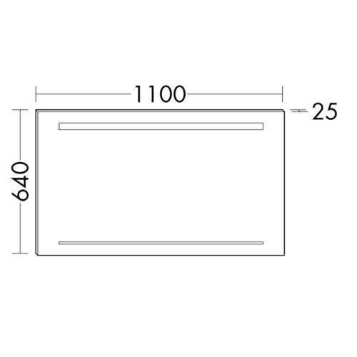 Зеркало с подсветкой Burgbad SIHH110 110х60 подвесное - фото 2