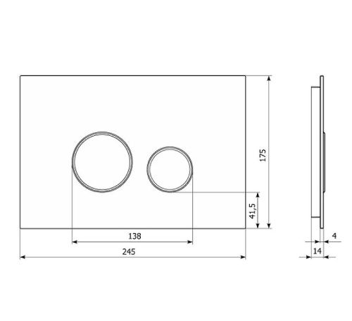 Клавиша смыва механическая KK POL Vitrum Grande V3 Orbis SPP/045/0/K цвет белый/золото - фото 3