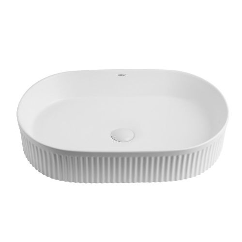 Раковина из сантехнического фаянса Abber BEQUEM AC2116MW 60х40 накладная цвет белый без отверстий под смеситель - фото 2