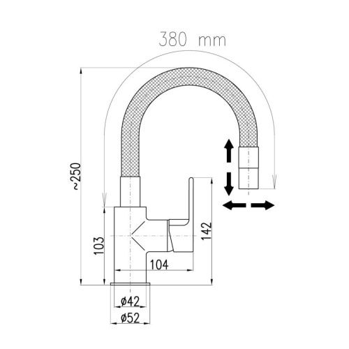 Смеситель для кухни RavSlezak Colorado CO219.5/15 на мойку черный - фото 2