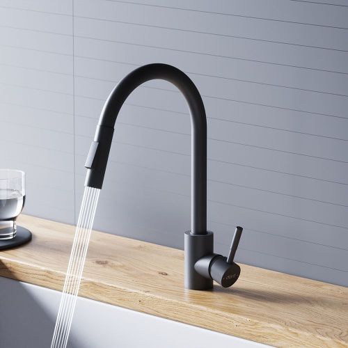 Смеситель для кухни Dorff Logic D3007522 на мойку черный - фото 3