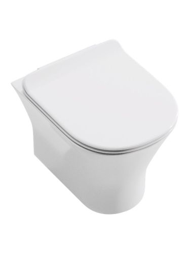 Унитаз подвесной Orange C01-100W белый с сиденьем микролифт душевой смыв - фото 3