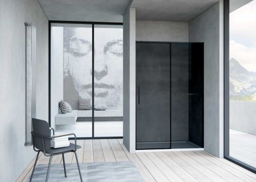 Душевая дверь Vincea Slim Soft VDS-1SS120CGB 120х200 стекло тонированное профиль черный - фото 2