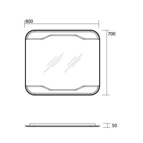 Зеркало Kerasan Waldorf 740701 80х70 - фото 2