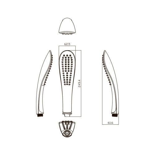 Душевая лейка LeMark LM8006C цвет хром - фото 2