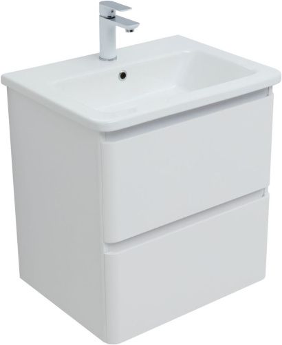Тумба под раковину Aquanet Эмбер 00330465 60х40 подвесная цвет белый - фото 3