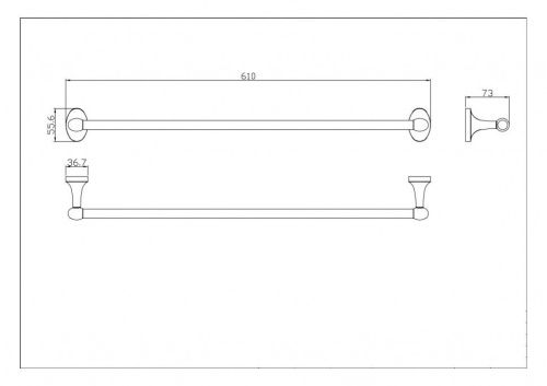 Полотенцедержатель CeramaLux Bell 53508 - фото 2
