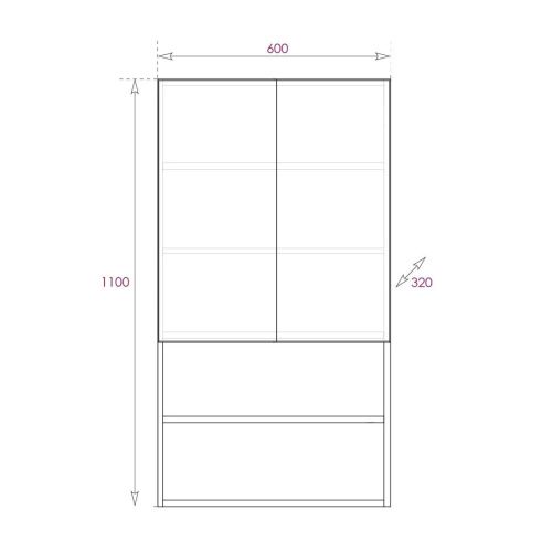 Шкаф Onika Маркус 306703 60х110 подвесной - фото 3