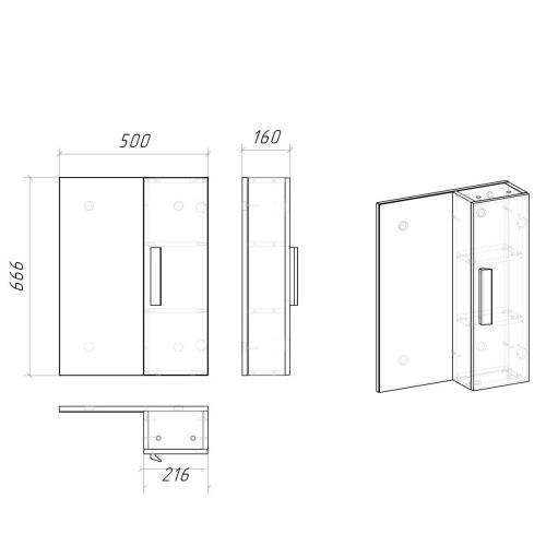 Зеркало-шкаф Grossman Нео 205021-1K 50х70 подвесной цвет белый - фото 5
