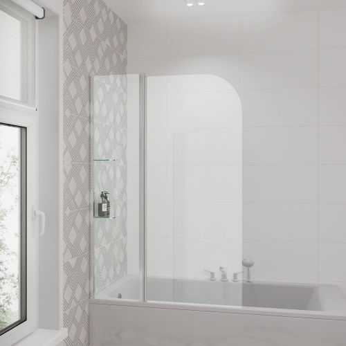 Душевая шторка на ванну Grossman GR-101 100х150 стекло прозрачное профиль хром ориентация универсальная - фото 2