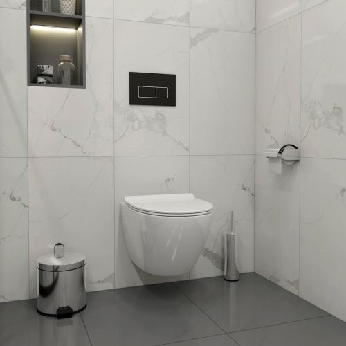 Клавиша смыва механическая Teymi Helmi T70205 цвет черный/хром - фото 2