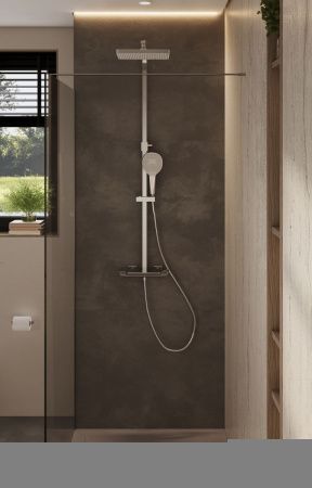 Душевая перегородка Allen Brau Infinity 3.21019.BA 120х200 стекло прозрачное профиль серебро