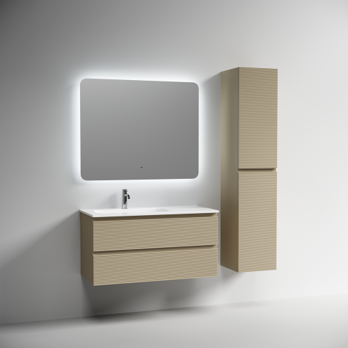 Тумба под раковину Sancos FOLK FL100LCP 100х40 подвесная цвет бежевый - фото 3