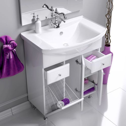 Тумба под раковину Aqwella Y BA0108K 80х30 напольная цвет белый - фото 3