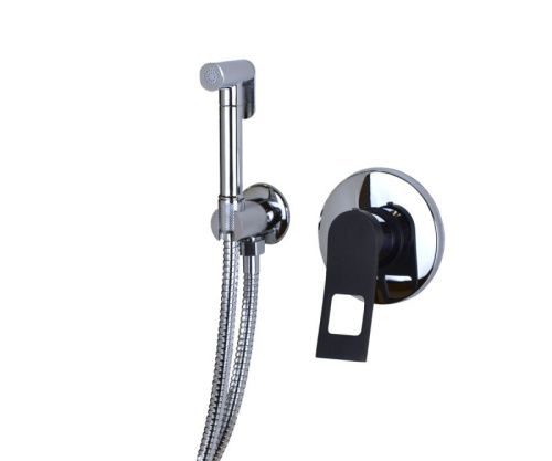 Гигиенический душ со смесителем Bronze de Luxe Element EL28CB черный/хром - фото 2