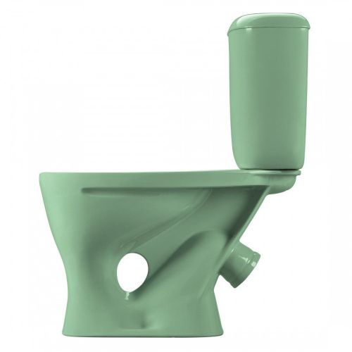 Унитаз-компакт напольный с бачком Santeri Воротынский 1P4017S0400BF зеленый с сиденьем каскадный смыв - фото 4