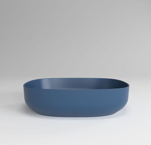 Раковина из искусственного камня Plumberia Selection Veloma VELOMA OVAL BDT 50х40 накладная цвет синий - фото 2