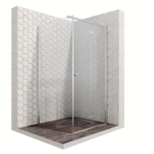 Душевой уголок Ambassador Diamond 12011106R 100х100 стекло прозрачное профиль хром без поддона - фото 2