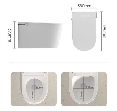 Унитаз подвесной SantiLine SL-5037 цвет белый с сиденьем микролифт безободковый смыв воронка-водоворот - фото 2