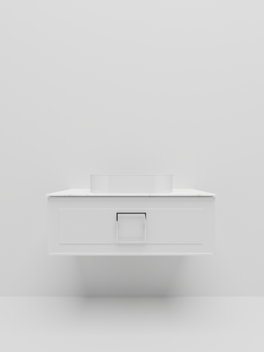 Тумба со столешницей La Fenice CUBO NFNC-01-CUB-B-100-3-GG 100х50 подвесная цвет белый - фото 2